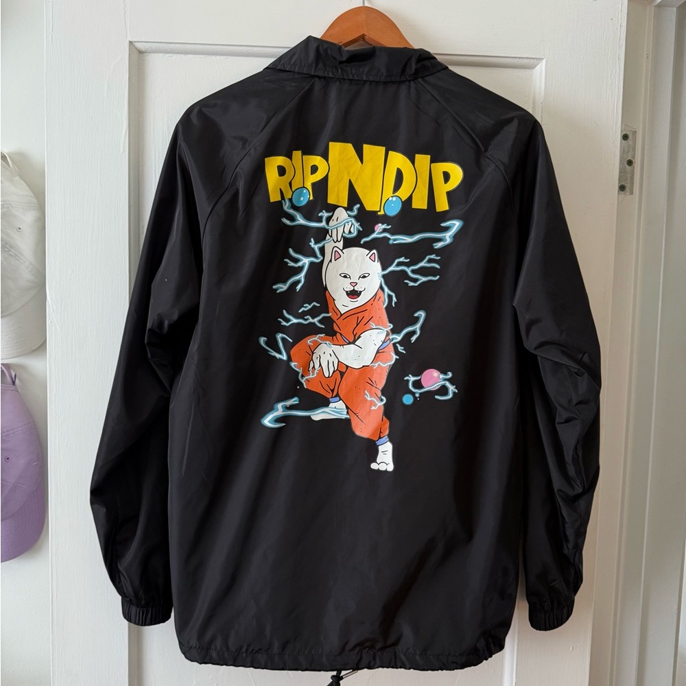 Ripndip Black Jacket - Super Sanerm Coach Jacket